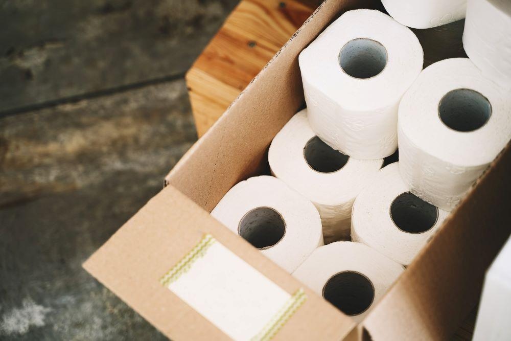 a box of toilet paper
